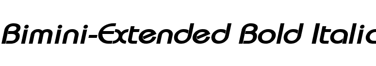 Bimini-Extended Bold Italic font preview