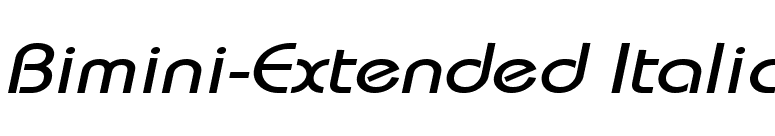 Bimini-Extended Italic font preview