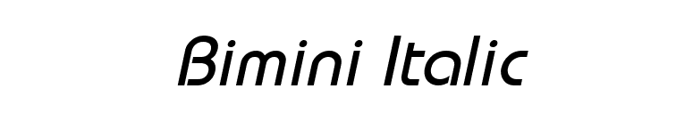 Bimini Italic font preview