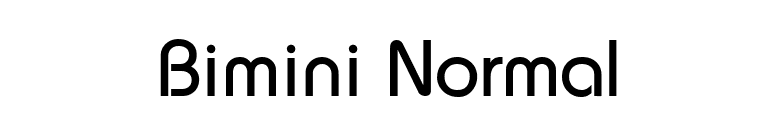 Bimini Normal font preview