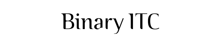 Binary ITC font preview