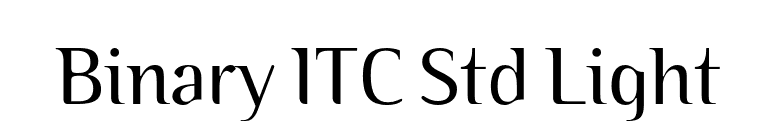 Binary ITC Std Light font preview