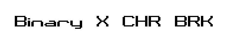 Binary X CHR BRK font preview