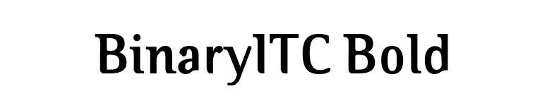 BinaryITC Bold font preview
