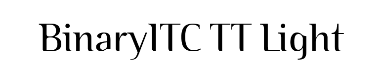 BinaryITC TT Light font preview
