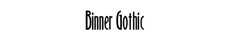 Binner Gothic font preview