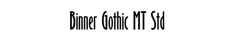 Binner Gothic MT Std font preview