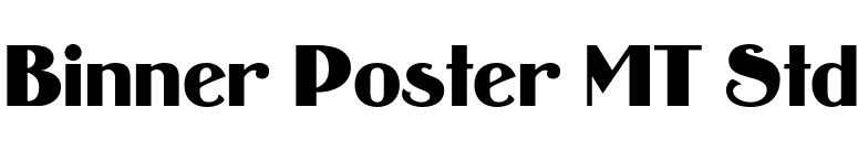 Binner Poster MT Std font preview
