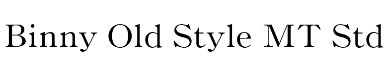 Binny Old Style MT Std font preview