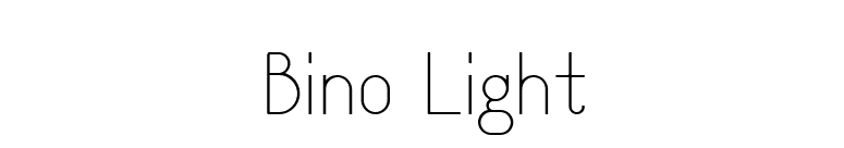 Bino Light font preview