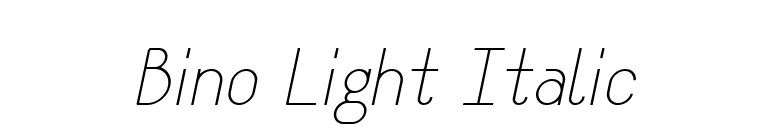 Bino Light Italic font preview