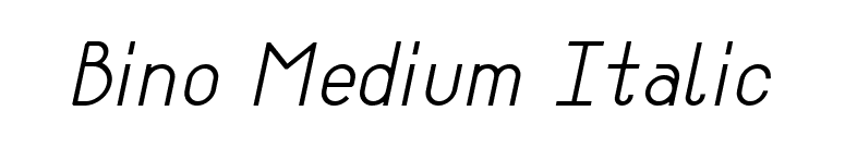 Bino Medium Italic font preview