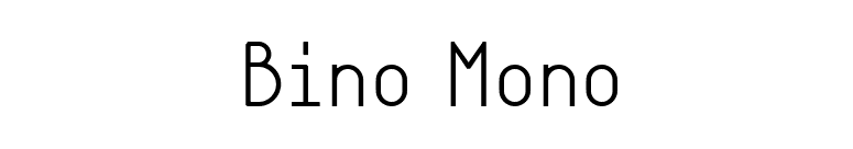 Bino Mono font preview