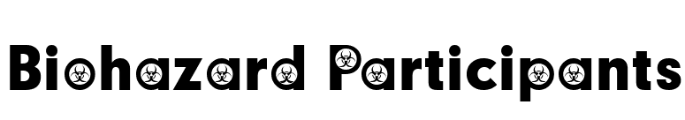Biohazard Participants font preview