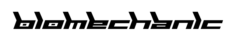 Biomechanic font preview