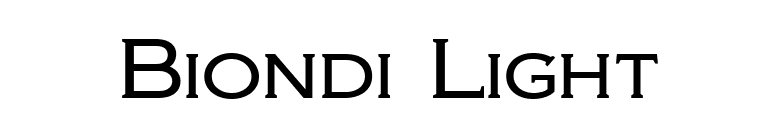 Biondi Light font preview