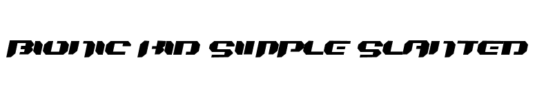 Bionic Kid Simple Slanted font preview