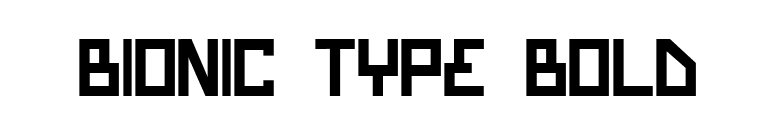 Bionic Type Bold font preview
