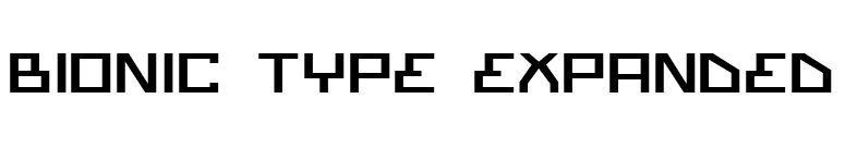 Bionic Type Expanded font preview