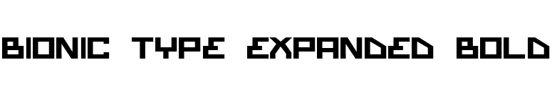 Bionic Type Expanded Bold font preview