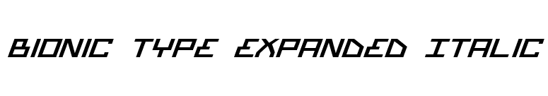 Bionic Type Expanded Italic font preview