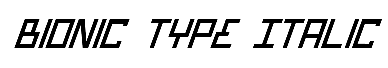 Bionic Type Italic font preview