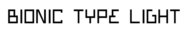 Bionic Type Light font preview