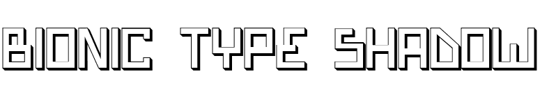Bionic Type Shadow font preview