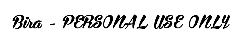 Bira - PERSONAL USE ONLY font preview