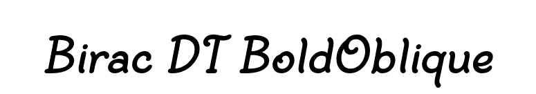 Birac DT BoldOblique font preview