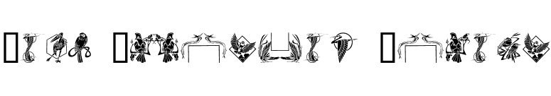 Bird Stencil Design font preview