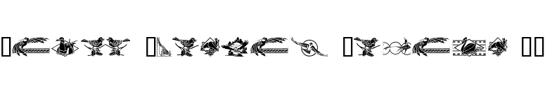 Bird Stencil Design II font preview