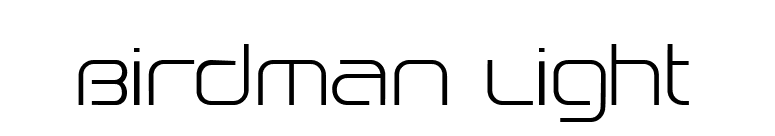 Birdman Light font preview