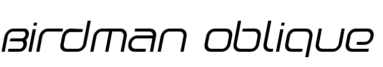 Birdman Oblique font preview
