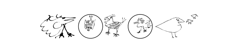 Birds font preview