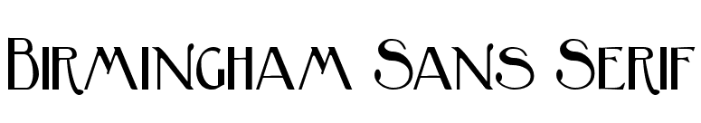 Birmingham Sans Serif font preview