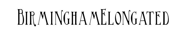 BirminghamElongated font preview