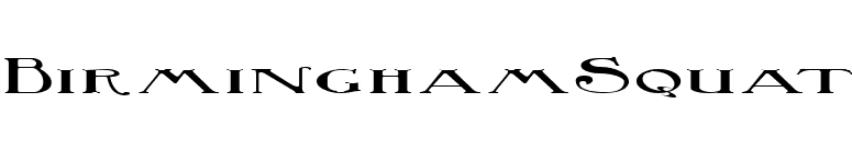 BirminghamSquat font preview