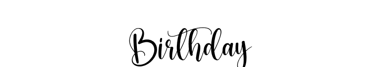 Birthday font preview