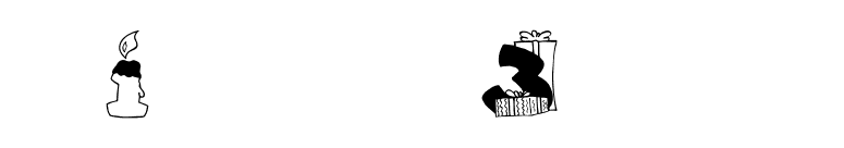 BirthdayDigits font preview
