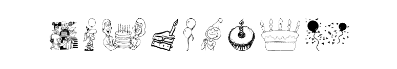 Birthdaze font preview