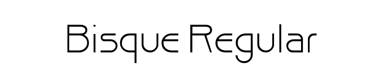 Bisque Regular font preview