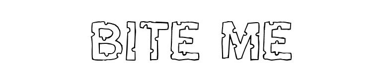 Bite me font preview