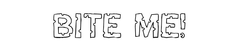 Bite me! font preview