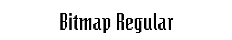 Bitmap Regular font preview