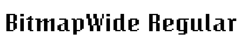 BitmapWide Regular font preview