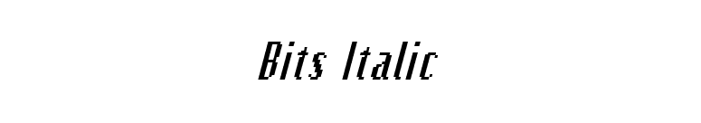 Bits Italic font preview