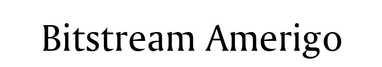 Bitstream Amerigo font preview