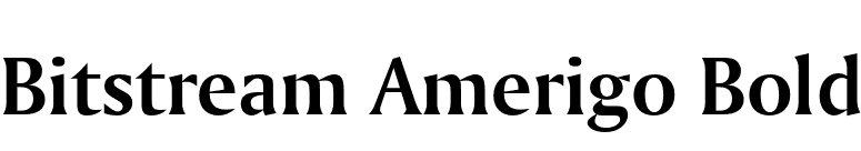 Bitstream Amerigo Bold font preview