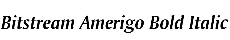 Bitstream Amerigo Bold Italic font preview
